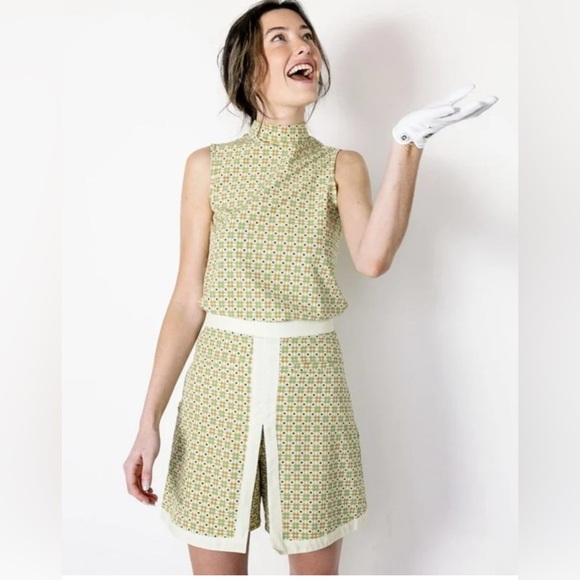 BYRDIE Golf Social Wear Skort and Top Printed Performance size M